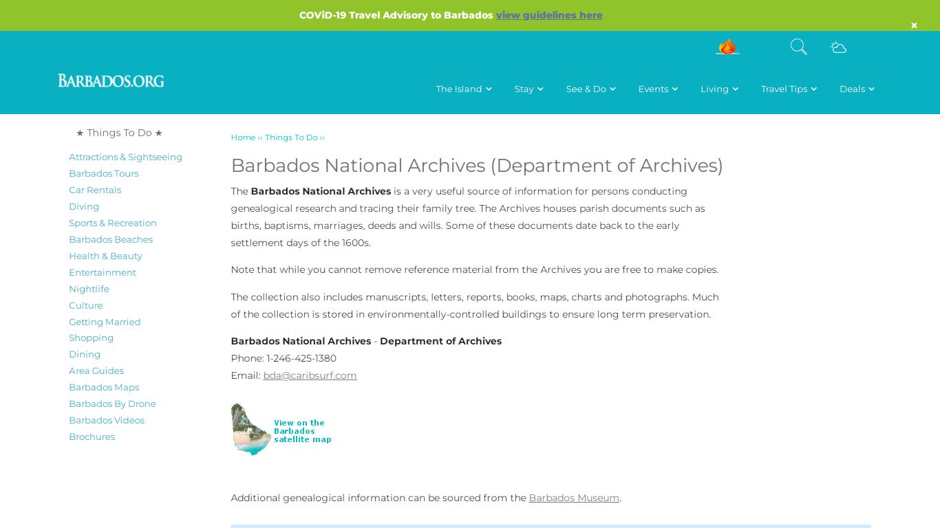 Barbados National Archives | Barbados.org